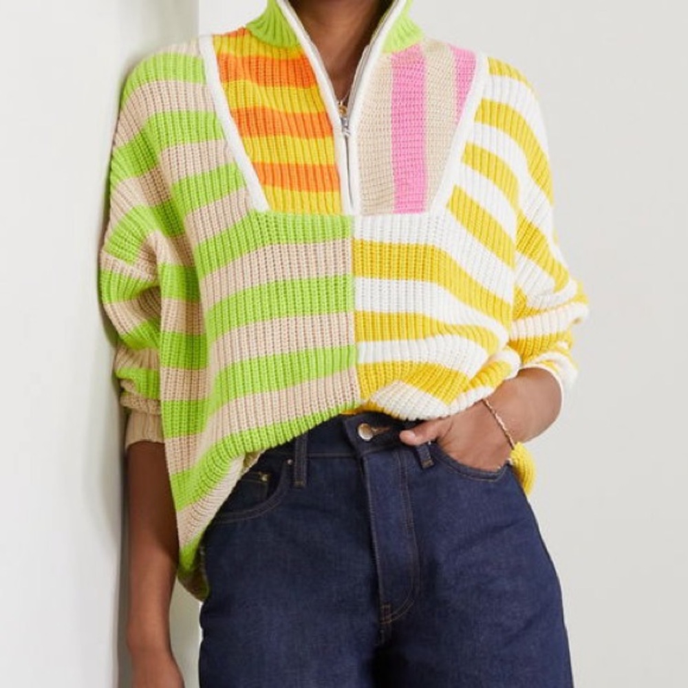 STAUD Multicolor Striped Turtleneck Sweater - Picture 8 of 13